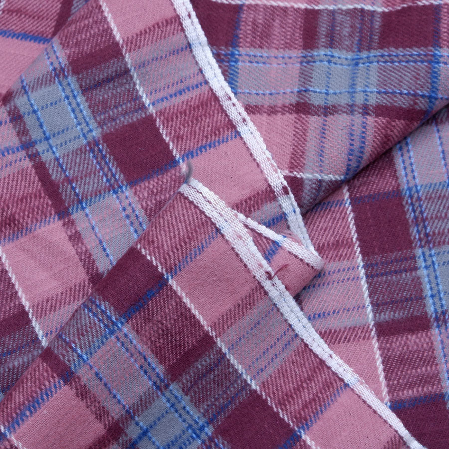 Slubby flannel fabric