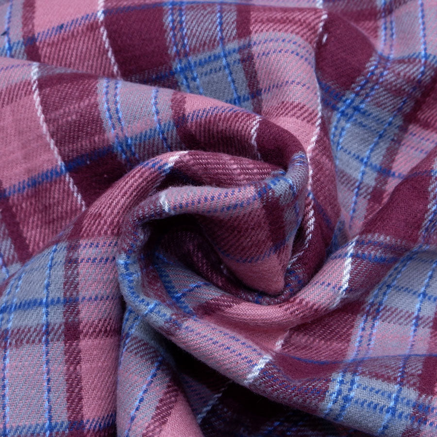 Slubby flannel fabric