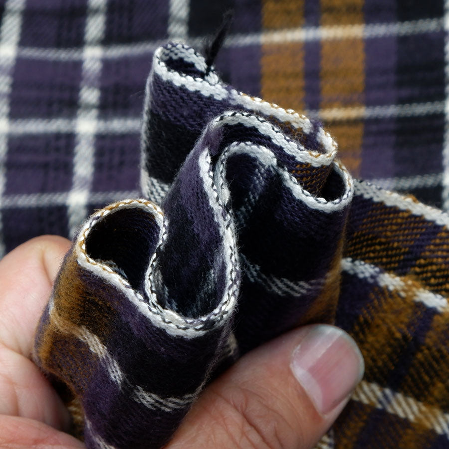 Slubby flannel fabric
