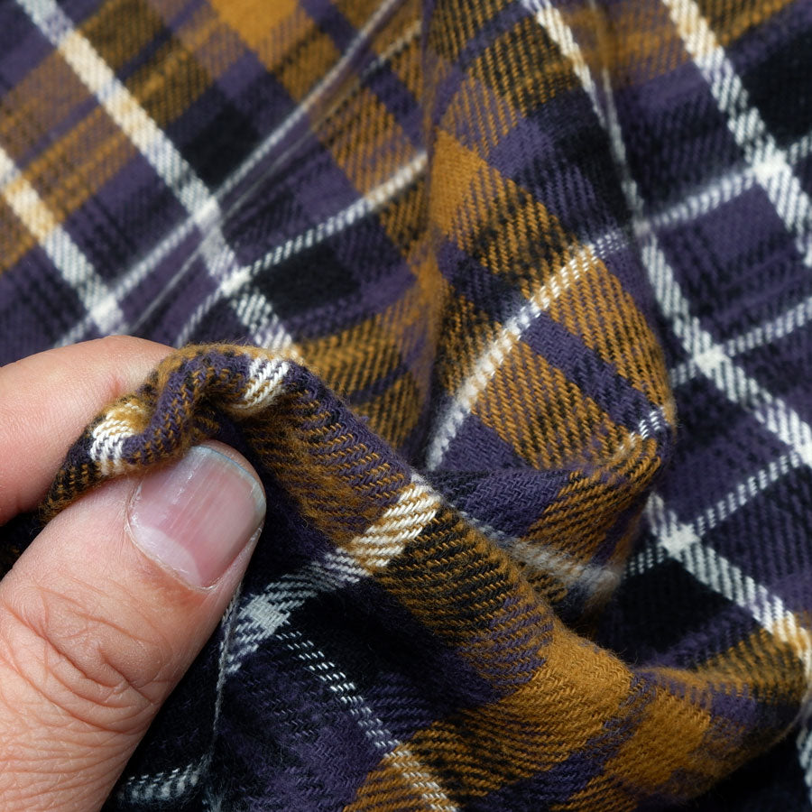 Slubby flannel fabric