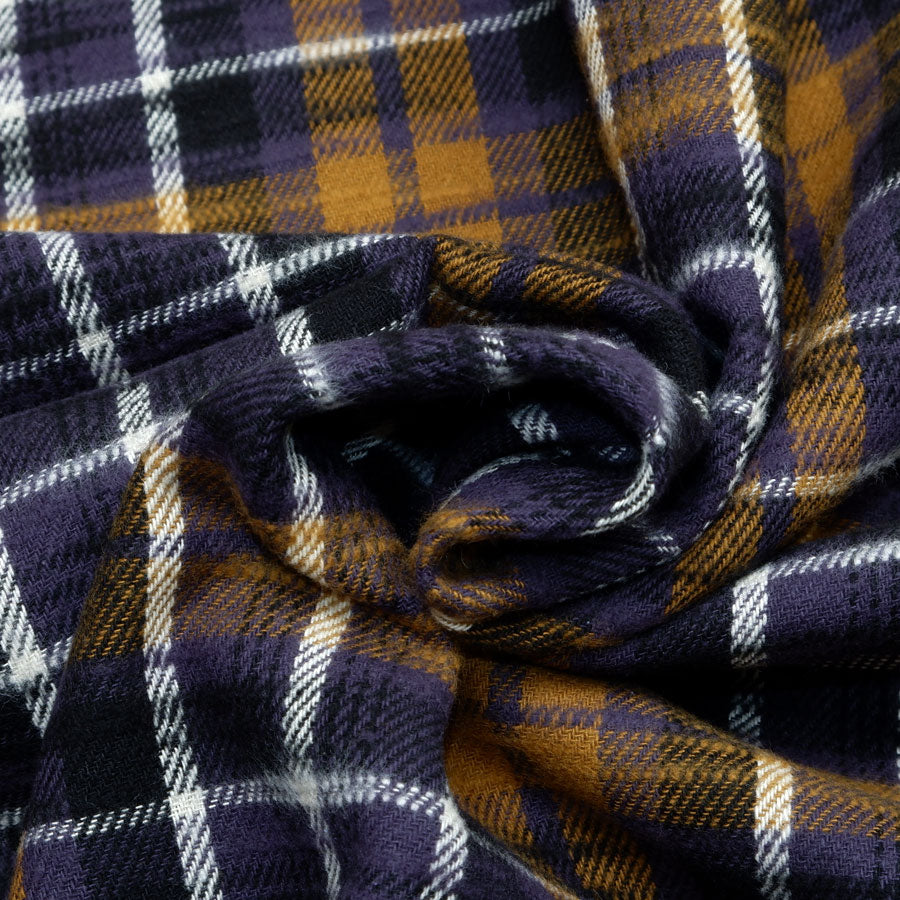 Slubby flannel fabric