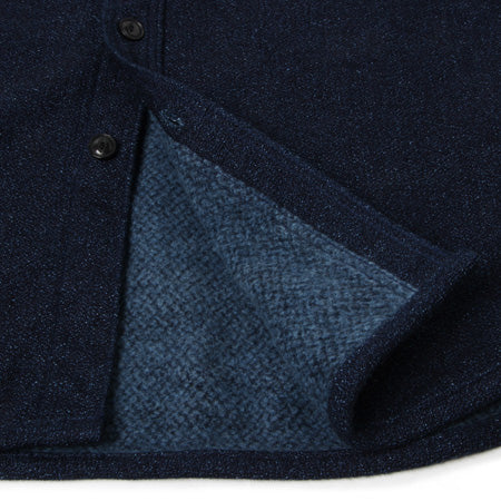 Indigo extra heavy flannel shirt