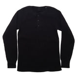 BIG WAFFLE Henley Neck T-shirt