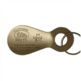 Brass shoehorn keychain
