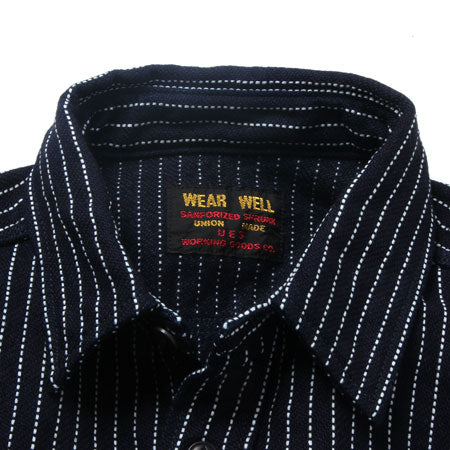 I*e様 UES インディゴストライプ 長袖ネルシャツ② インディゴストライプネル – UES OFFICIAL ONLINE SHOP
