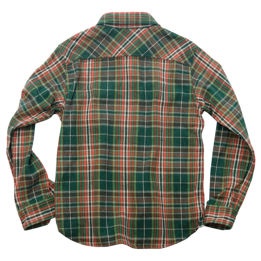 先染ヘビーネルシャツ グリーン – UES OFFICIAL ONLINE SHOP