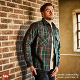 エクストラヘビーネルシャツ グリーン