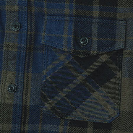 Extra Heavy Flannel Shirt Navy