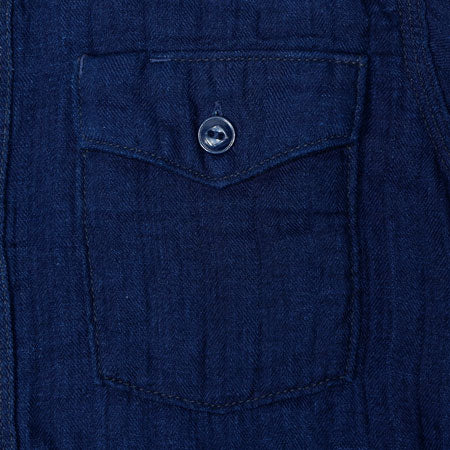 Herringbone Double Gauze Shirt Indigo