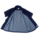 Herringbone Double Gauze short sleeve Shirt Indigo