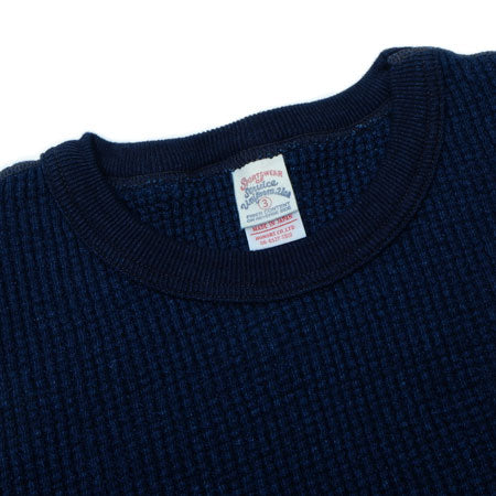 ビッグワッフルＴシャツ インディゴ