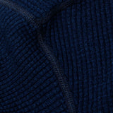 BIG WAFFLE Henley Neck T-shirt Indigo