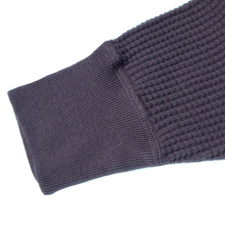 BIG WAFFLE Henley Neck T-shirt