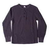 BIG WAFFLE Henley Neck T-shirt