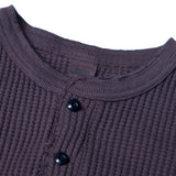 BIG WAFFLE Henley Neck T-shirt