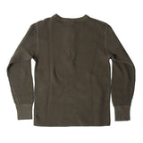 BIG WAFFLE Henley Neck T-shirt