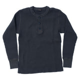 BIG WAFFLE Henley Neck T-shirt