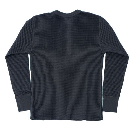 BIG WAFFLE Henley Neck T-shirt