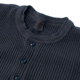 BIG WAFFLE Henley Neck T-shirt