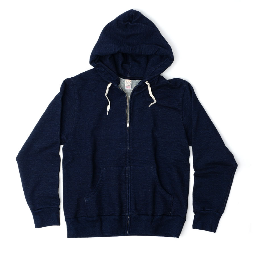 YARN-DYED Indigo Zip Hoodie