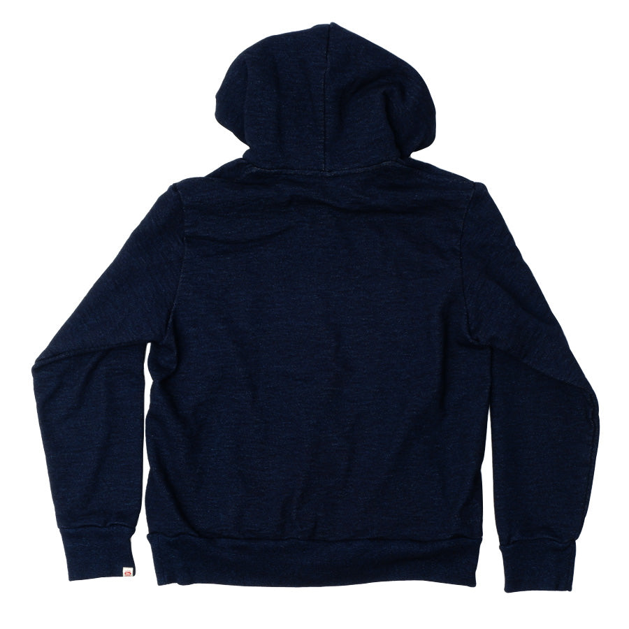 YARN-DYED Indigo Zip Hoodie
