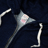 YARN-DYED Indigo Zip Hoodie