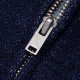 YARN-DYED Indigo Zip Hoodie