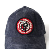 デニムキャップ MOTOR OILレッド