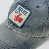 Denim Cap WAKE UP off white