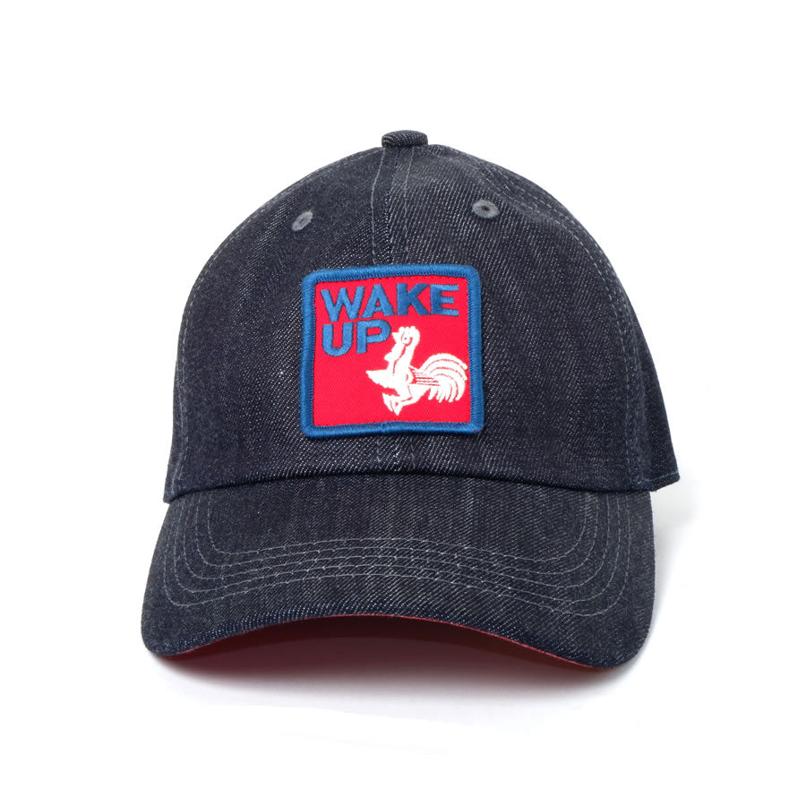 Denim Cap WAKE UP RED