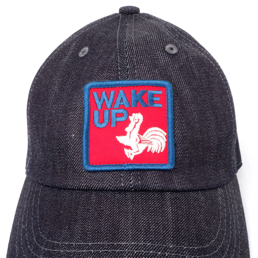 Denim Cap WAKE UP RED