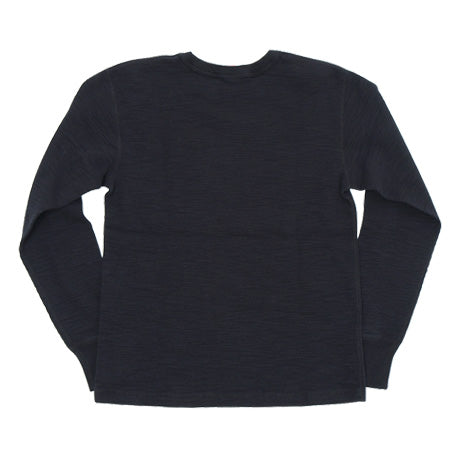 SINGLE RIB KNIT Long Sleeve Henley Neck T-shirt – UES