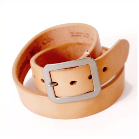 UES OFFICIAL ONLINE STORE]SQUARE BUCKLE BELT OFF WHITE